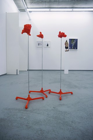 Gallery installation view.
Floor Crumples, orange version, 2014 – 2016