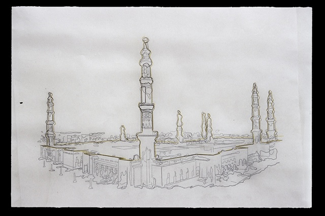 Dubai, mylar drawing