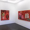 Installation view of Britta Deardorff: Red Liar Paintings