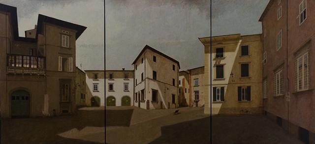 plein aire, italy, buildings, Lucca