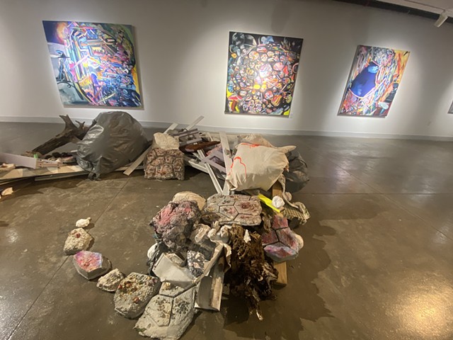 Installation and Paintings, 1616 Rowan St 
