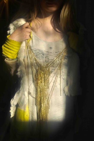 a golden albatross of a necklace