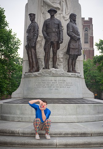 Miming at the Monument (Oak Park, IL)
