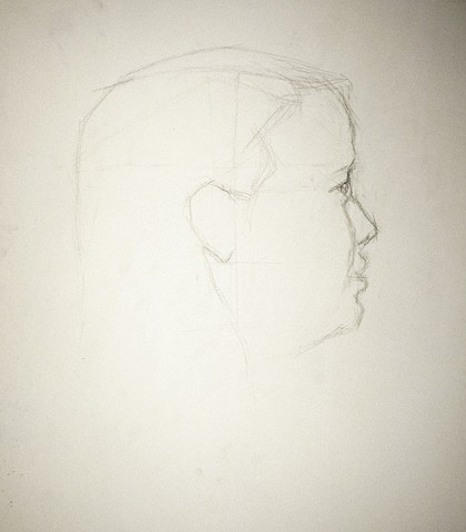 Erin Hall, Drawing I Portrait: Head study