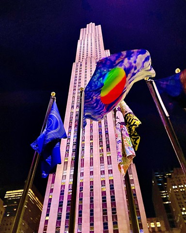 The Flags Are Up at Rock Center!
