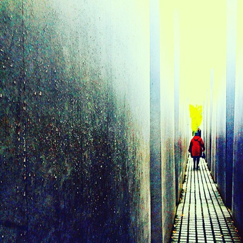 Berlin (Nancy Walking in the Monument to the Murdered Jews of Europe)