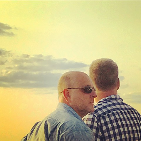 Portrait (Rob and Peter on Rockaway Ferry)