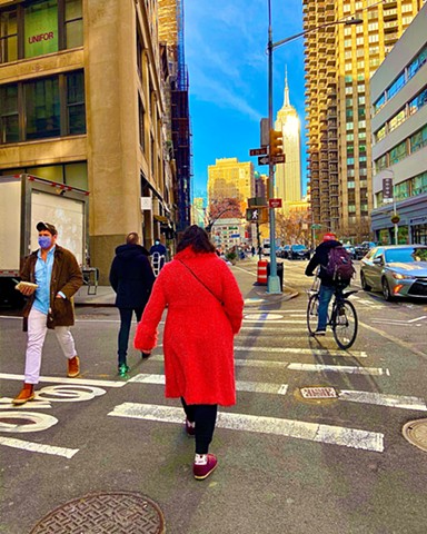 Woman Out (Red Coat)