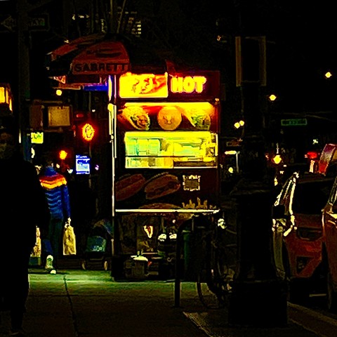 Nighttime Halal Cart (6th Avenue), 2021