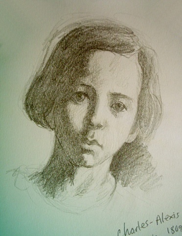 sketch RISD boy "Charles Alexis 1809"