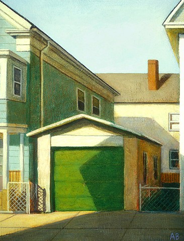 painting of urban landscape New Bedford art by Art Ballelli