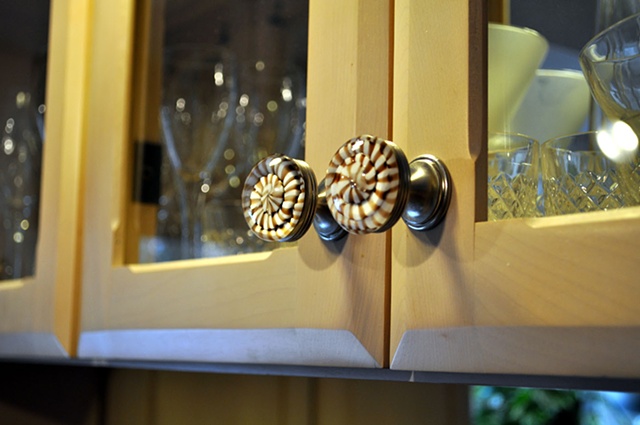 Custom Kitchen Knob Set, cabinet view