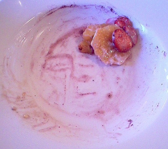 portrait in blueberry yogurt
