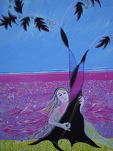 mermaid playing music