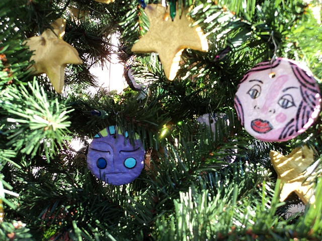 christmas tree faces