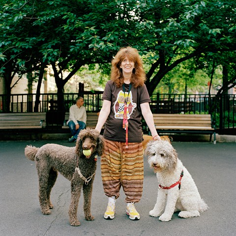Clementine, Liz and Billy Bob, Mercer-Houston Dog Run, Greenwich Village, New York.