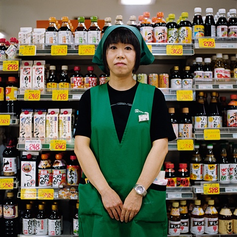 Store Assistant, Lovely Enmyoji Supermarket, Oyamazaki, Japan 2008