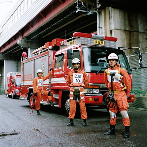 Firemen, Oyamazaki Fire Station, Oyamazaki, Japan 2008