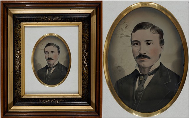 *L.H. NEWELL* Untitled (Portrait of mustachioed man)  N.D. c. 1880