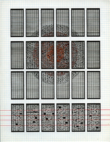 obsessive, drawing, grid