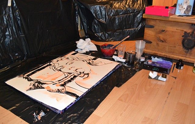David's Acrylic Ink Drawings in Progress No. 3