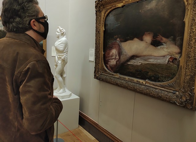 David Looking at Artworks in the National Gallery  of Ireland No. 1