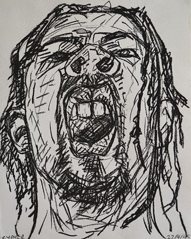 Self-Portrait With Dreeds, 1995, david brendan murphy, cypher, the panic artist