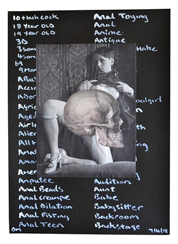 Between Lust and Death, porn, lists, sex acts, kink, fetish, erotic, vintage, collage, david murphy, 