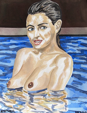 Nude in Pool