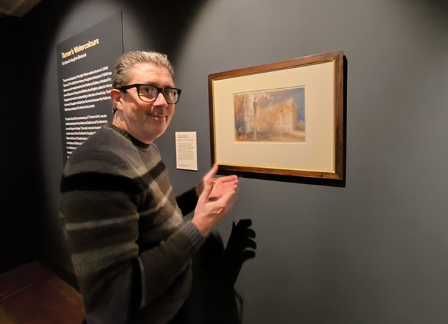 David Viewing Turner's Watercolours Scotland's Vaughan Bequest No. 3