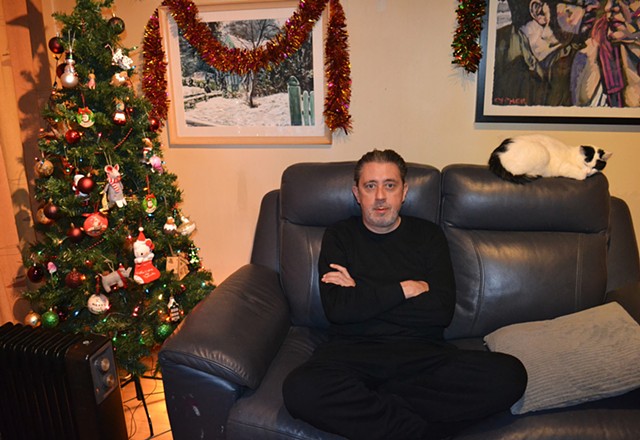 David on Couch at Christmas