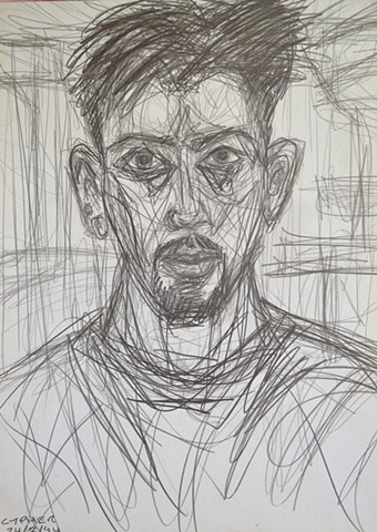 Self-Portrait Alone, 1994, david brendan murphy, cypher, the panic artist