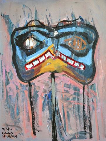 Oceanic Mask in The Met No. 1, 2011, david brendan murphy, cypher, the panc artist