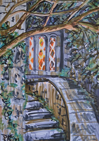window, markers, drawing, artwork, David Murphy, contemporary, Ireland, Irish