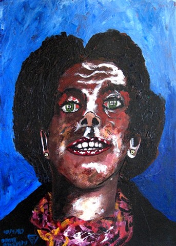 Mad Mother, david murphy, portrait, female, outsider, Art Brut, 
