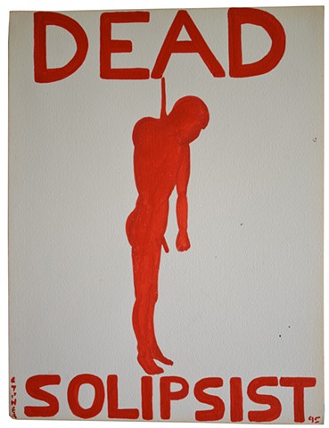 Dead Solipsist, david murphy, ireland, dublin, acrylic, paper
