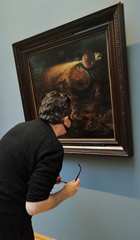 David Looking at Artworks in the National Gallery  of Ireland No. 8