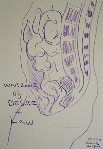 Warzone of Desire and Law, anatomy, drawing, David Murphy, Ireland, Irish