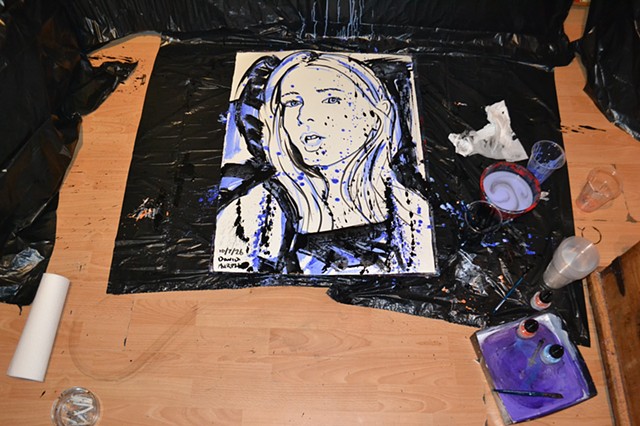 David's Acrylic Ink Drawings in Progress No. 4