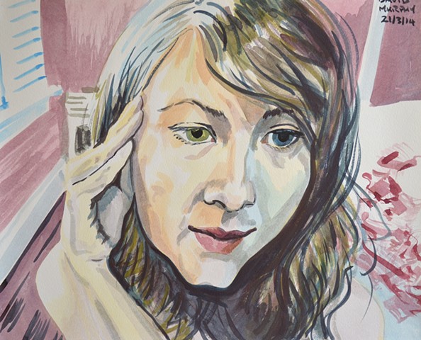 Femme Fatale No. 5, david murphy, watercolour, webcam
