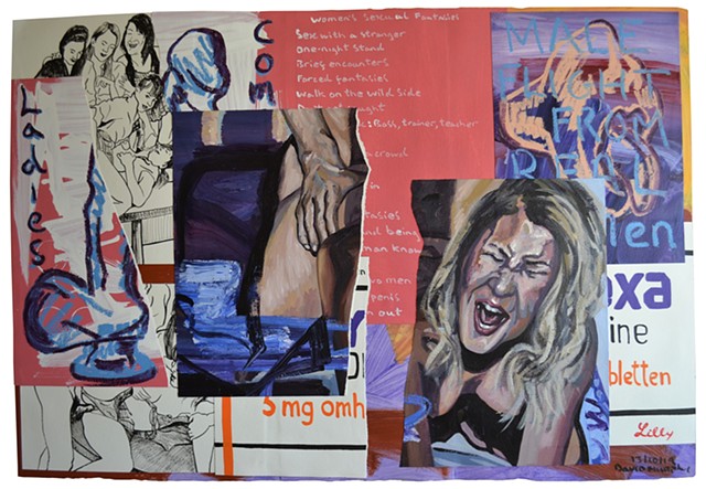 Painting of Contemporary Mediated Life No. 31, porn, erotic, sex, fantasies, text, words, images