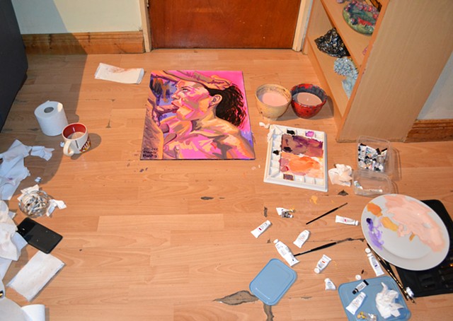 David's Porno Gouache in Progress