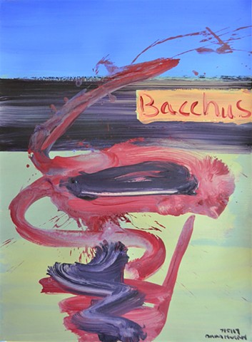 Bacchus, acrylic, abstract, david murphy, cypher, irish, ireland, dublin