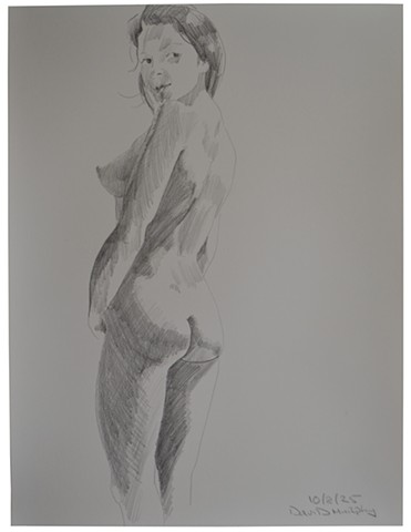 Standing Female Nude From Rear