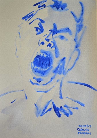Self-Portrait Screaming, david murphy, cypher, the panic artist