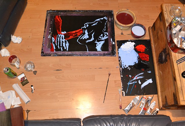 David's Acrylic Porno Paintings in Progress No. 8