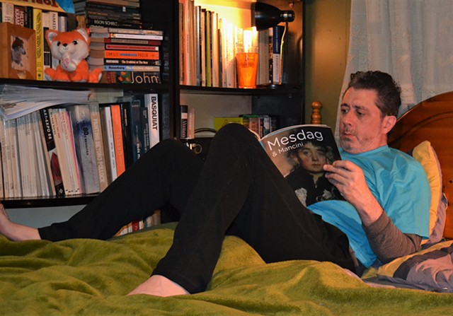 David Reading in Bed