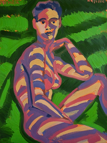 Seated Nude  in Forrest