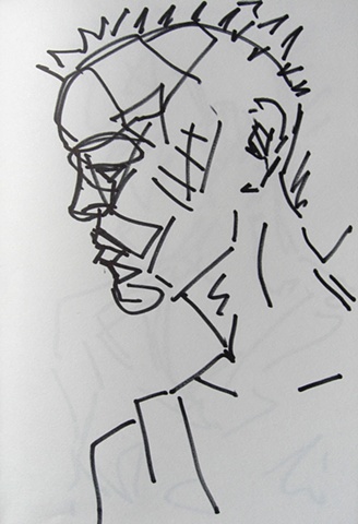 Head of Man in Pain, Notebook No. 43