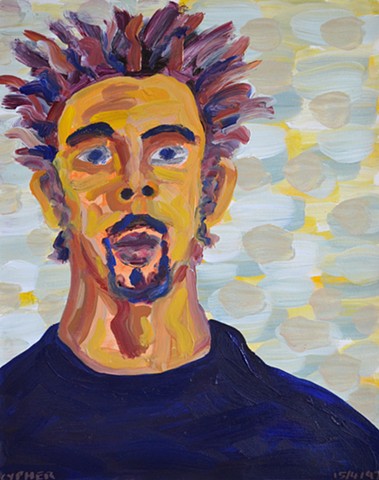 Bemused Self-Portrait, david murphy, cypher, the panic artist